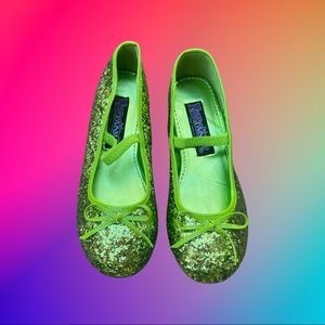Funtasma Child Green Glitter Ballet Shoes Children